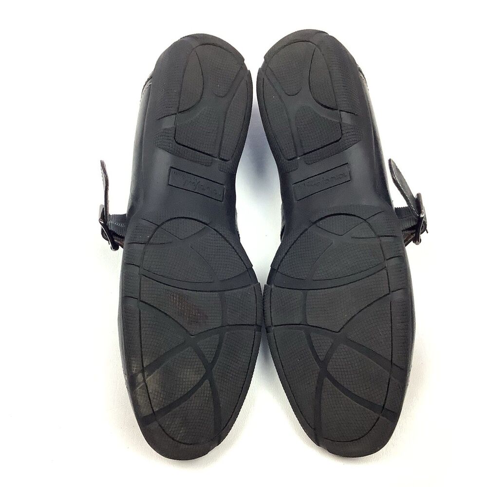 Naturalizer Mary Jane Flats Women 8.5 Black Leather Comfort Shoes Dark Academia - Picture 7 of 12
